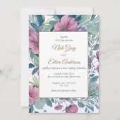 Jardin enchanté Faire-part de mariage floral (Devant)