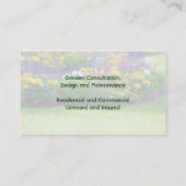 Jardin et carte de visite de paysage (Dos)