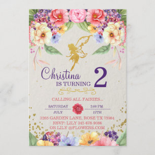 Jardin Fée Dorée Anniversaire ou invitation à la d