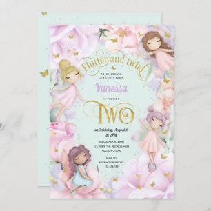 Jardin Fée thème, Fille 2e anniversaire Invitation
