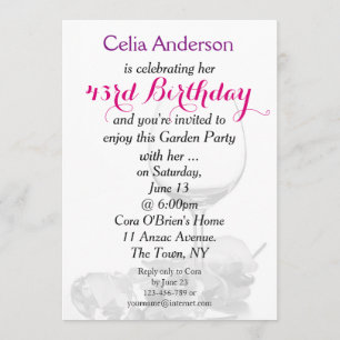 Jardin fête anniversaire Invitation