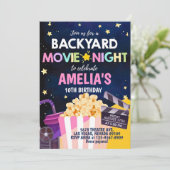 Jardin Film Nuit Anniversaire Invitation Sous (Debout devant)