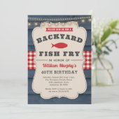 Jardin Fish Fry 40th Birthday Invitation (Debout devant)