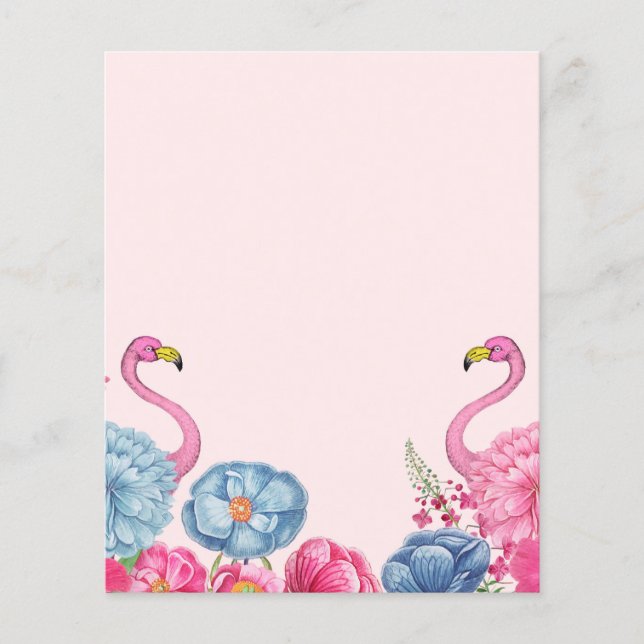 Jardin flamand rose exotique 2 Scrapbook Papier (Devant)