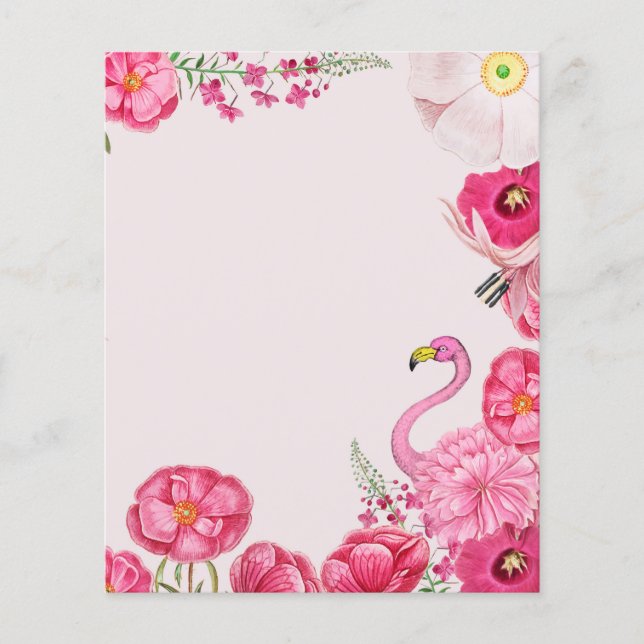 Jardin flamand rose exotique Scrapbook Papier (Devant)