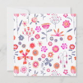 Jardin Fleur Moderne Boho Faire-part de mariage ro (Dos)