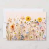 Jardin Fleur sauvage 1er anniversaire Carte de rem (Dos)