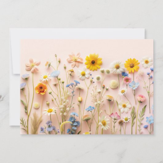 Jardin Fleur sauvage 1er anniversaire Carte de rem (Dos)