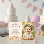 Jardin Fleur sauvage 1er anniversaire Carte de rem