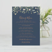 Jardin Fleur sauvage Mariage Baiser Menu Carte de (Debout devant)