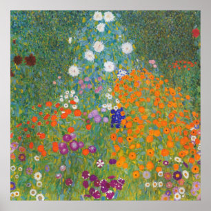Jardin Fleur Vibrant - Poster Gustav Klimt
