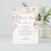 Jardin fleuri beige mariage faveur carte de don (Debout devant)