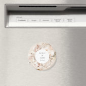 Jardin fleuri Brown-beige aimant de mariage faveur (In Situ (Lave-vaisselle))