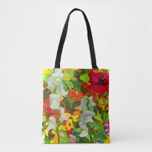 Jardin fleuri coloré Fleurs Sac fourre-tout Abstra