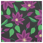 Jardin fleuri de clematis violet Tissu (Échantillon)