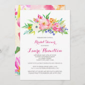 Jardin fleuri | Invitation de douche nuptiale (Devant / Derrière)