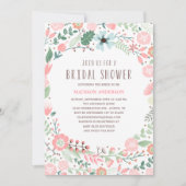 Jardin fleuri | Invitation de douche nuptiale (Devant)