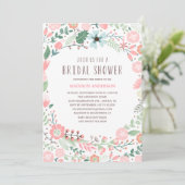 Jardin fleuri | Invitation de douche nuptiale (Debout devant)