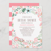 Jardin fleuri | Invitation de douche nuptiale (Devant / Derrière)