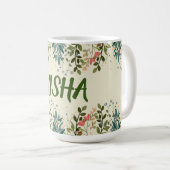 JARDIN FLEURI PASTEL CONCEPTION DE MUG DE CAFÉ (Devant droit)