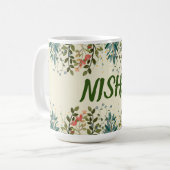 JARDIN FLEURI PASTEL CONCEPTION DE MUG DE CAFÉ (Devant gauche)