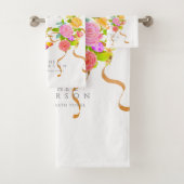 Jardin fleuri romantique monogramme blanc (En situation)