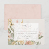 Jardin fleuri RSVP avec menu (Devant / Derrière)