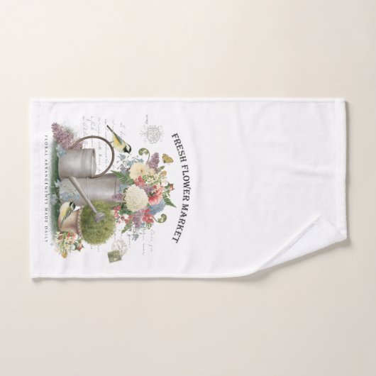 Jardin fleuri Vintage (Serviette à main)