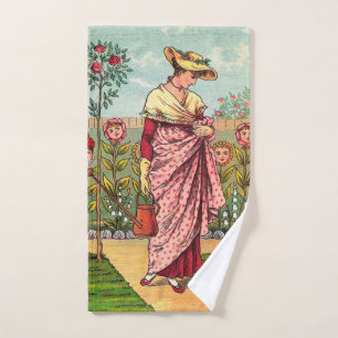 Jardin Fleurir Femme Art Antique