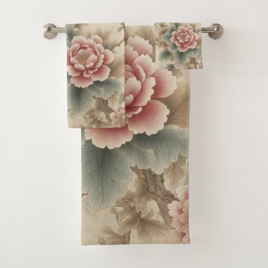 Jardin Fleurs 15 Serviettes de bain (En situation)