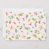 Jardin floral 1er anniversaire Invitation fille ph (Dos)