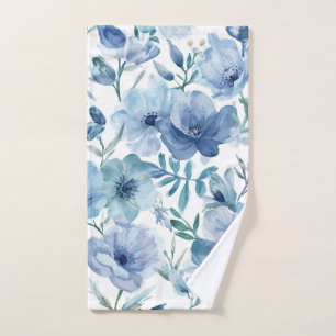 Jardin Floral Aquarelle Botanique Bleu