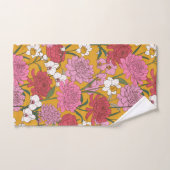 Jardin Floral Boho Jaune Nom Personnalisé (Serviette à main)