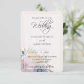Jardin floral coloré Aquarelle Invitation (Debout devant)