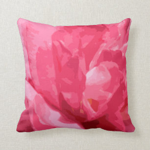 Jardin floral de fleur d'aquarelle rose de coussin