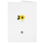 Jardin floral de tournesol | Anniversaire (Dos)