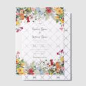 Jardin Floral Faire-part de mariage aux fleurs col (Décalage (Invitation))