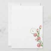 Jardin Floral Faire-part de mariage Rose (Dos)