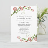 Jardin Floral Faire-part de mariage Rose (Debout devant)