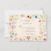 Jardin floral Fleur sauvage délicieux Mariage RSVP (Devant)
