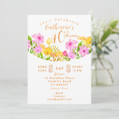 Jardin floral Invitation d'anniversaire (Debout devant)
