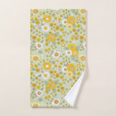 Jardin Floral Jaune Motif (Serviette à main)