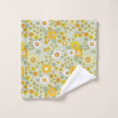 Jardin Floral Jaune Motif (Gant de toilette)