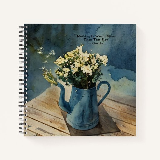 Jardin floral Jug Goethe Citation Journal bleu (Devant)