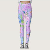 Jardin floral Legging de libellule de lavande (Devant)