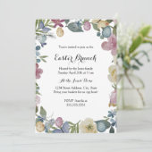 Jardin Floral Pâques Brunch Invitation (Debout devant)