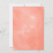 Jardin Floral Pêche | Invitation Baby shower (Dos)