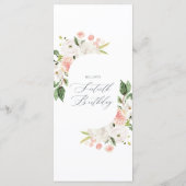 Jardin floral rose 60e anniversaire Menu (Dos)