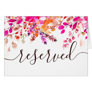 Jardin floral rose aquarelle mariage réservé