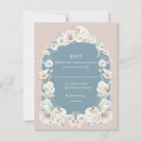 Jardin Floral rose pâle Mariage RSVP
